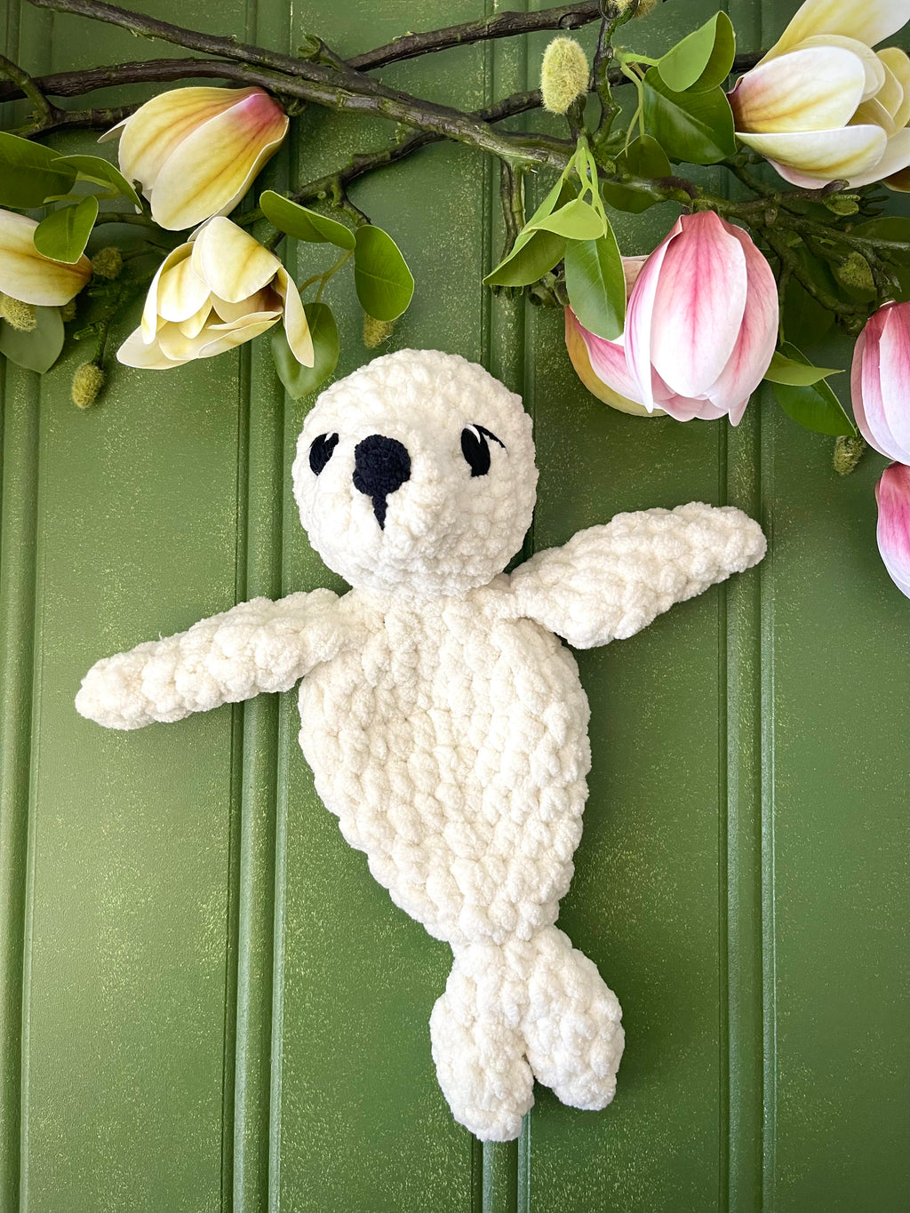 Baby Seal Lovey - Handmade Crochet Snuggler Selky | Willow Ann Crochet
