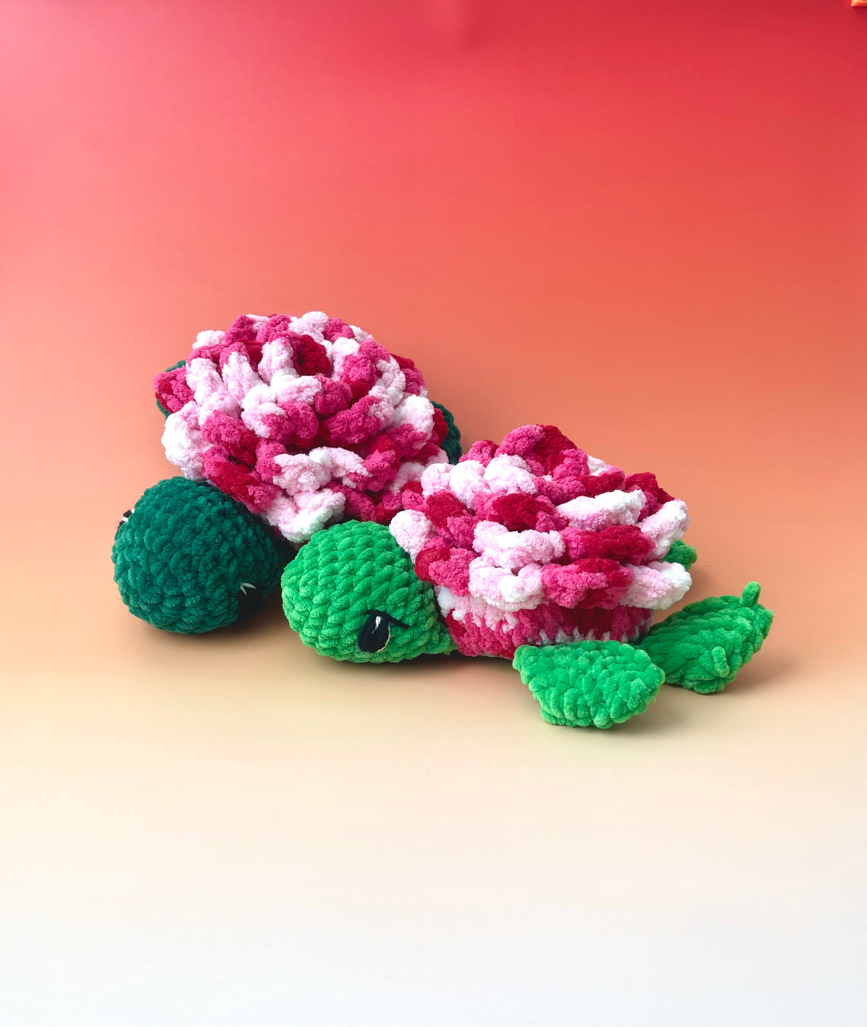 Rose Shell Turtle - Crochet Plush