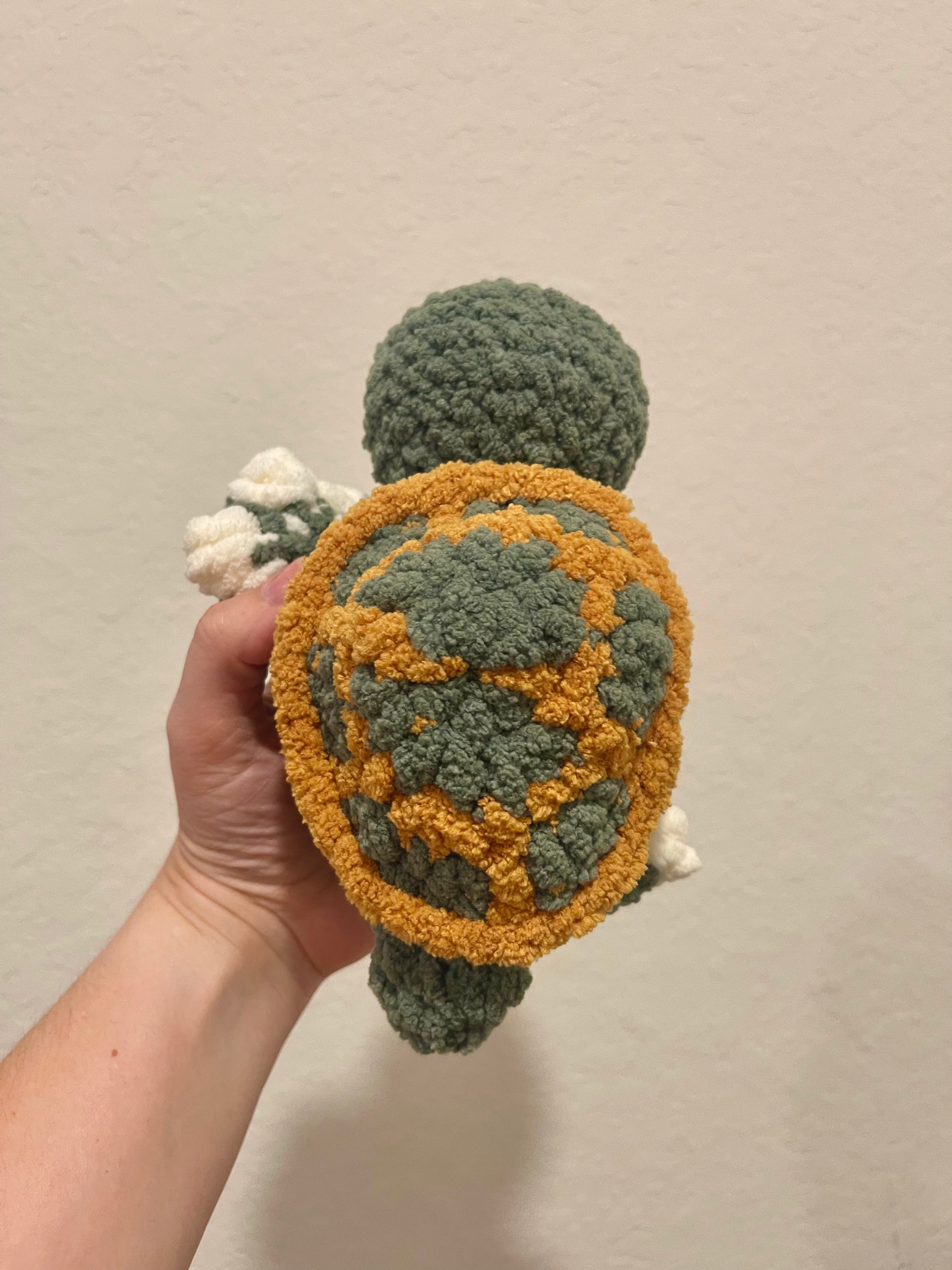 Baby Turtle Lovey - Handmade Crochet Snuggler Tobie | Willow Ann Crochet