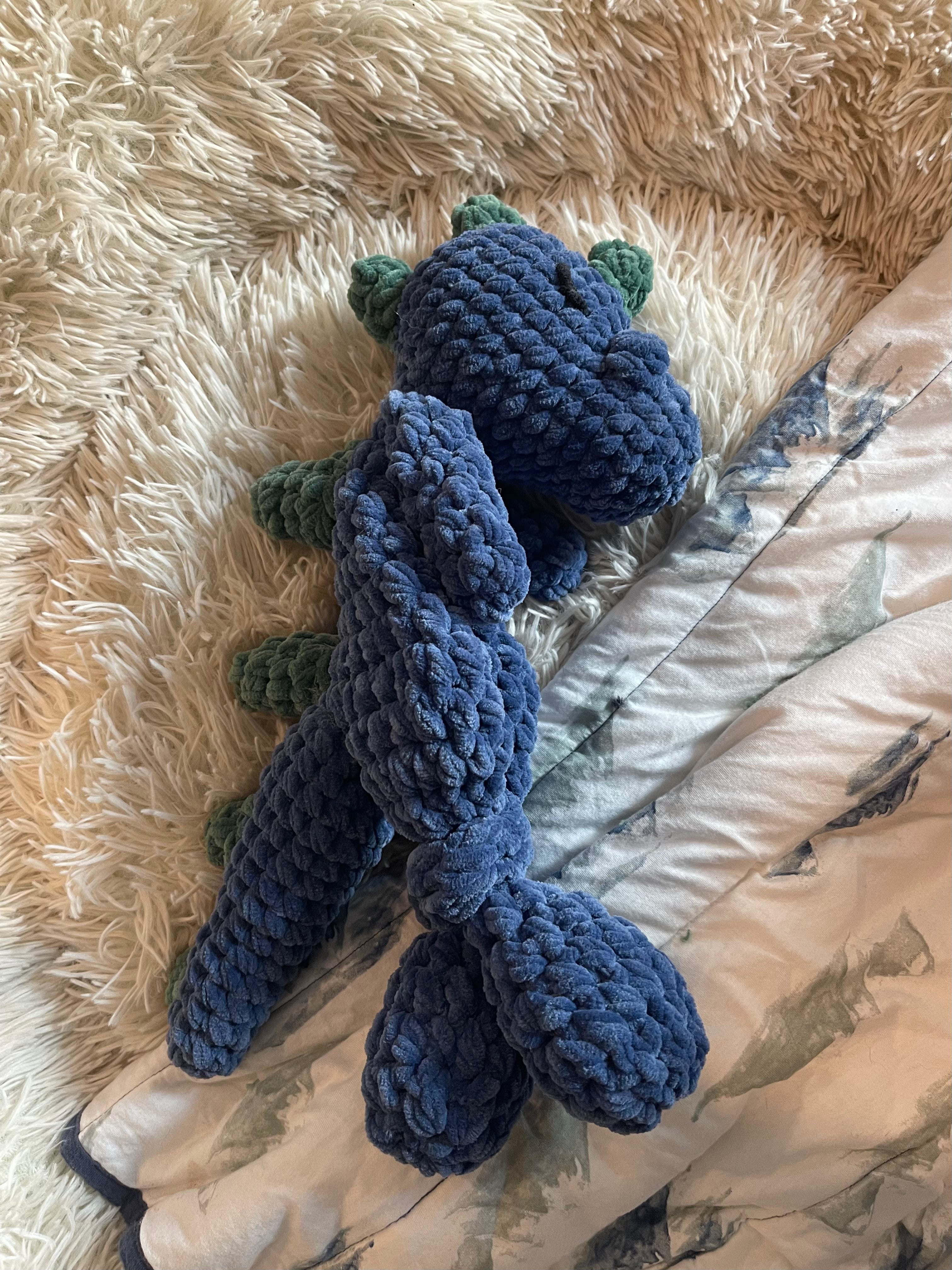 Baby Dinosaur Lovey - Handmade Crochet Snuggler Dash | Willow Ann Crochet