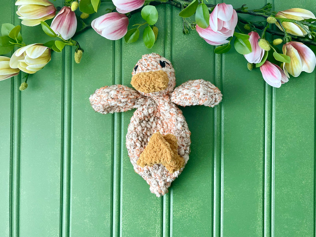Baby Duck Lovey - Handmade Crochet Snuggler Della | Willow Ann Crochet