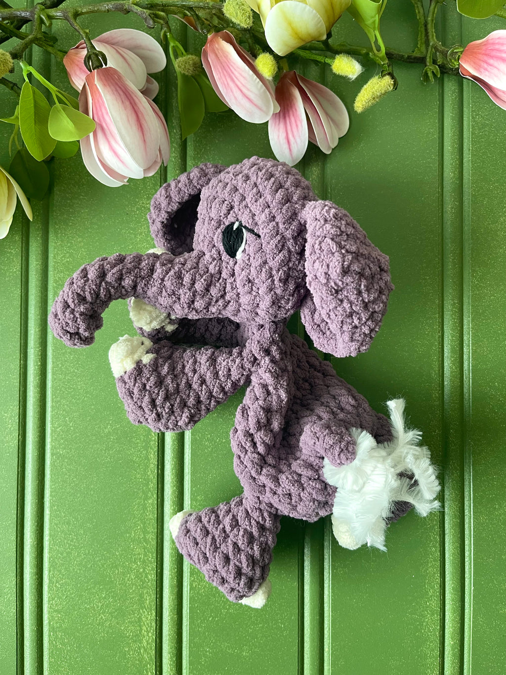 Baby Elephant Lovey - Handmade Crochet Snuggler Easton | Willow Ann Crochet