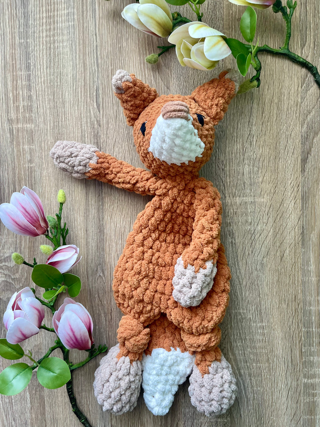 Baby Fox Lovey - Handmade Crochet Snuggler Forest | Willow Ann Crochet