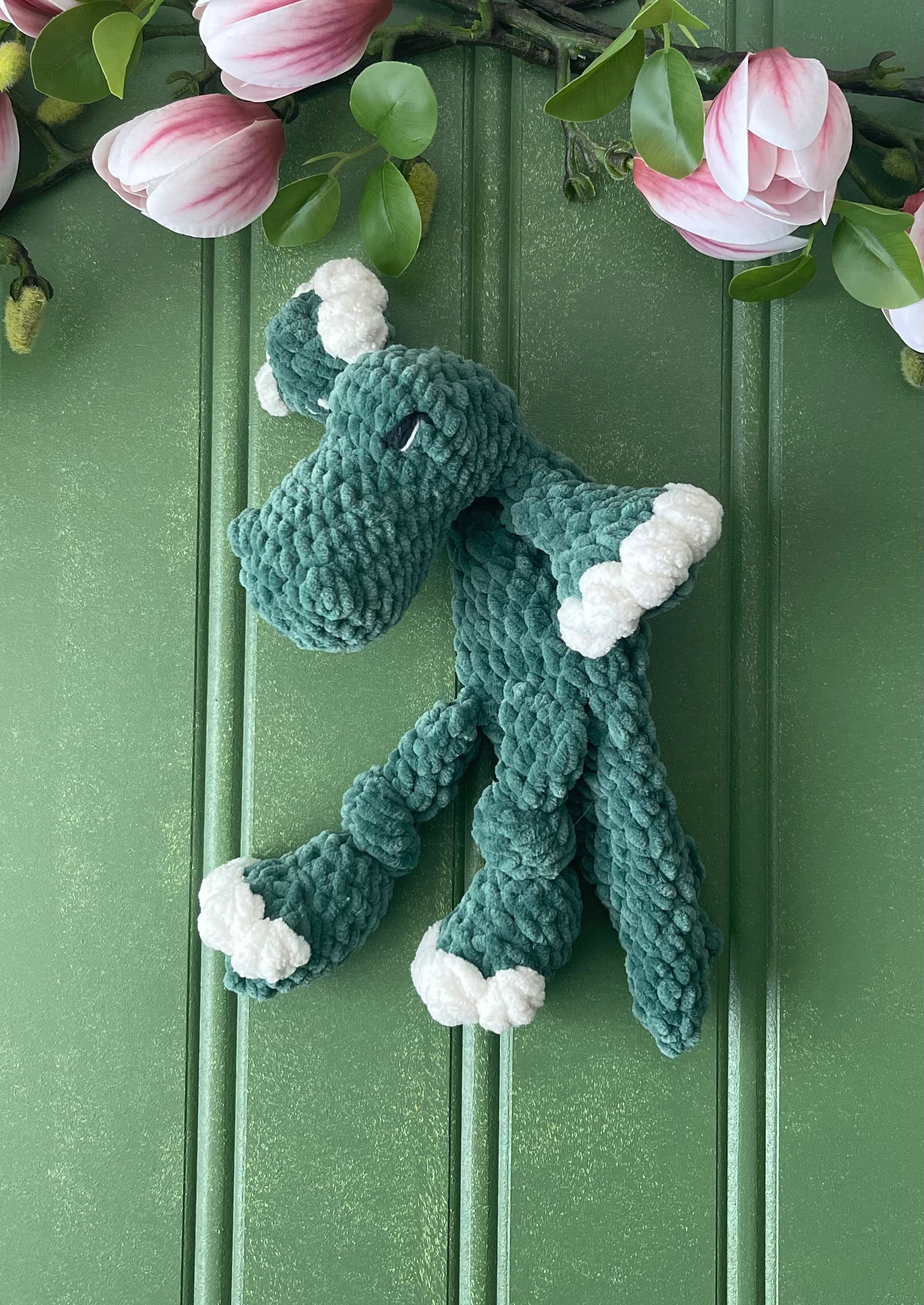 Baby Alligator Lovey - Handmade Crochet Snuggler Alan | Willow Ann Crochet