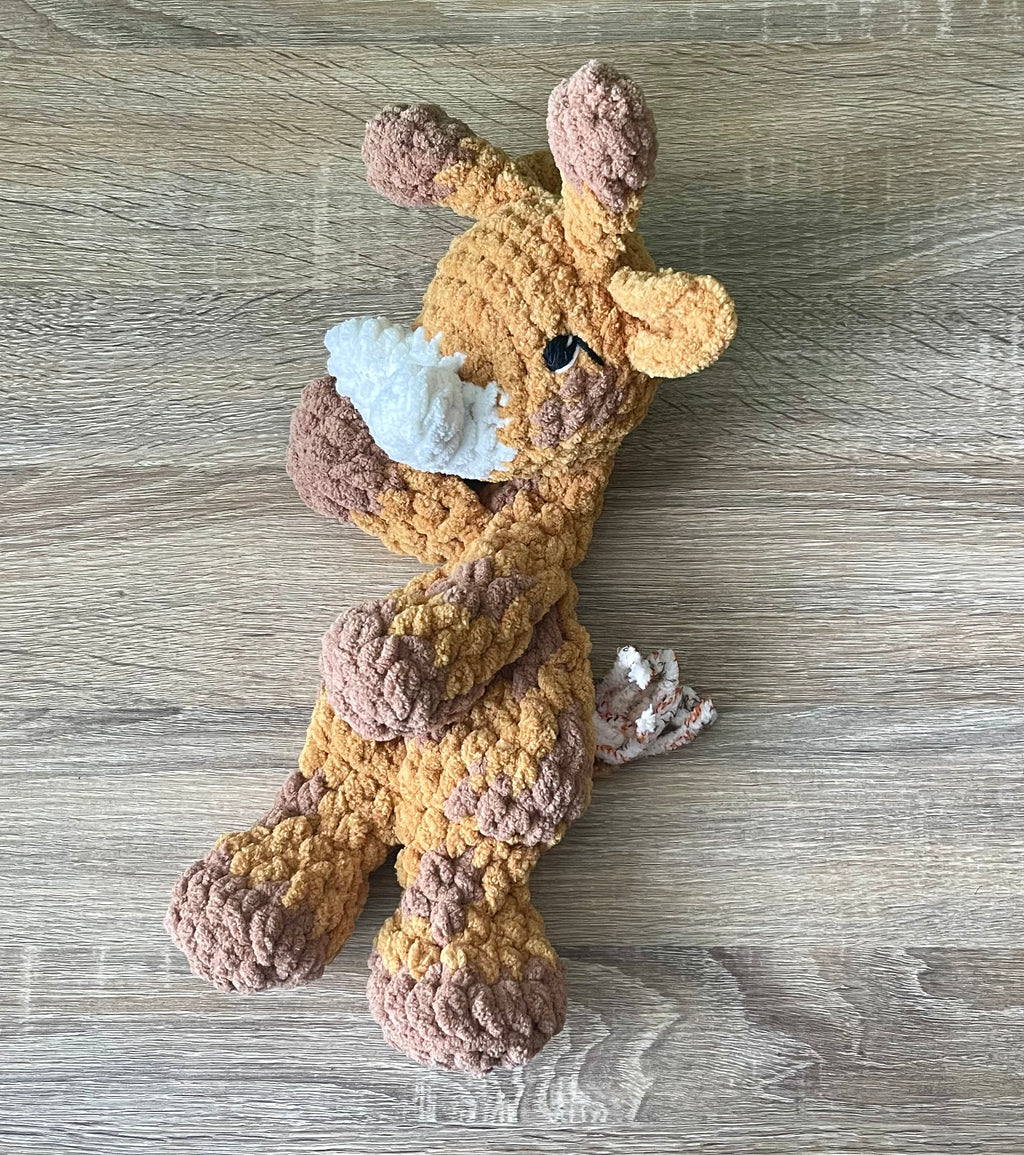 Baby Giraffe Lovey - Handmade Crochet Snuggler Gentry | Willow Ann Crochet