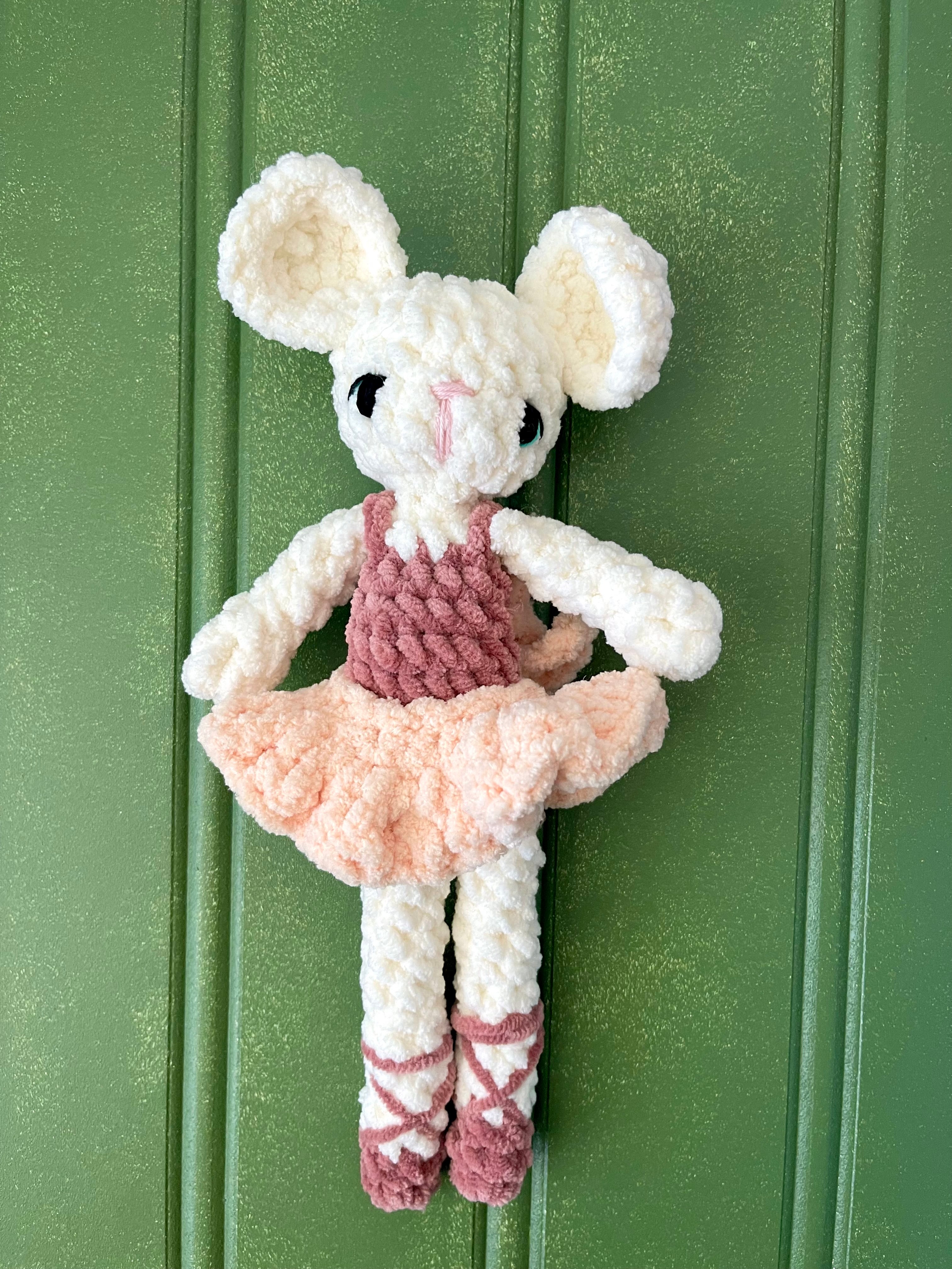 Brie the Ballerina - Crochet Mouse Plush